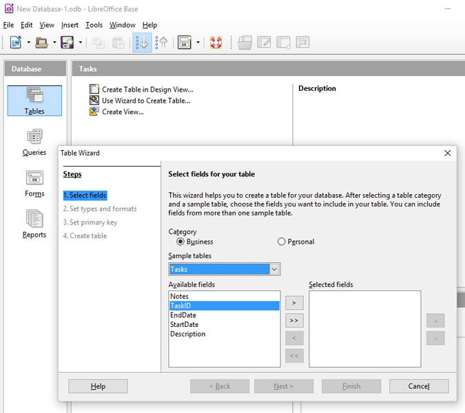 libreoffice open access database