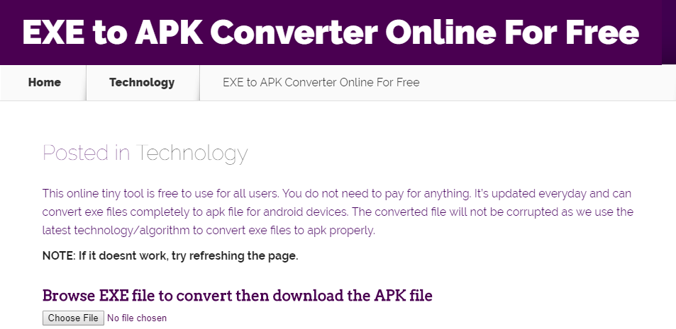 exe to apk converter tool free download