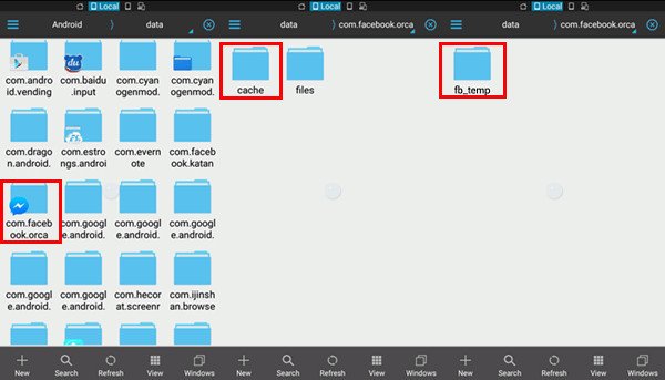 Recover Lost Facebook Messages from Android cache> fb_temp