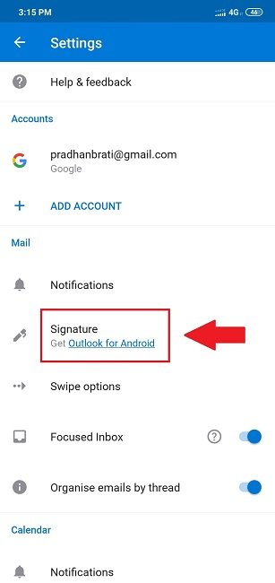 how can i add a picture to my email signature on outlook for android