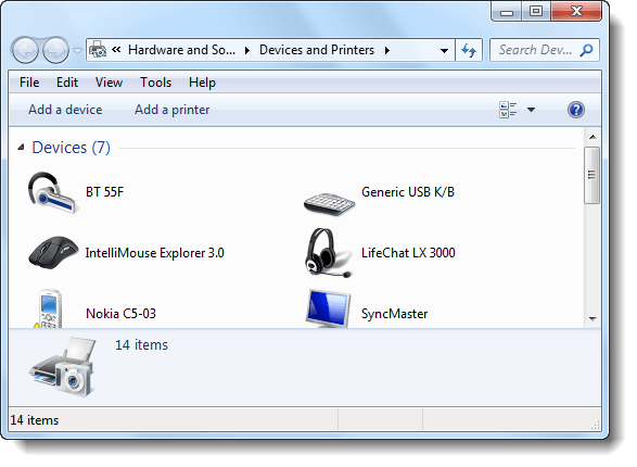 my devices bluetooth headphones windows 7