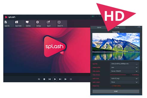 Splash video player for windows