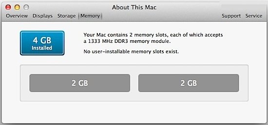 installed memory on mac