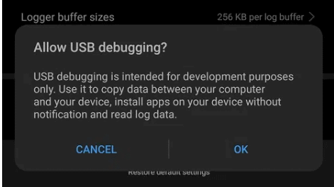 Always Allow USB Debugging